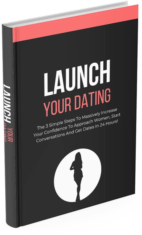 The "Launch Your Dating" guide shown as a book cover